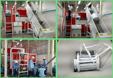 出口泰國(guó)3063一體機(jī)，PS卷材撕碎破碎